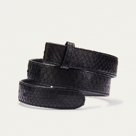 CEINTURE_CLARIS_VIROT_PYTHON_NOIR_130