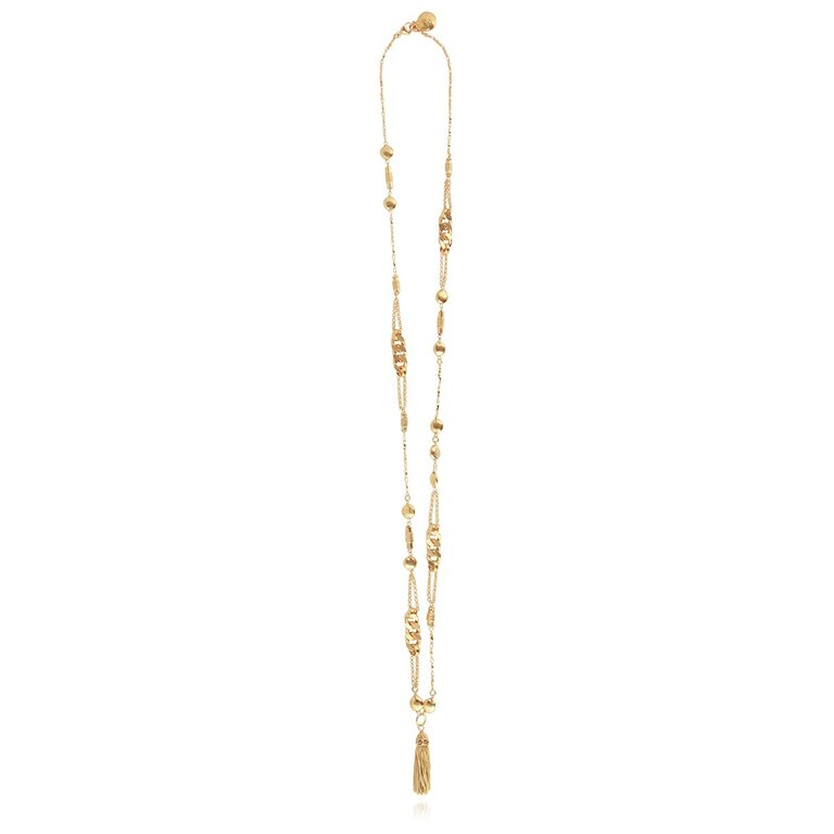 Collier Sautoir Femme Fashion à Motifs Feuilles - Texture Fine, Neuf Avec étiquettes, Fabriqué En France