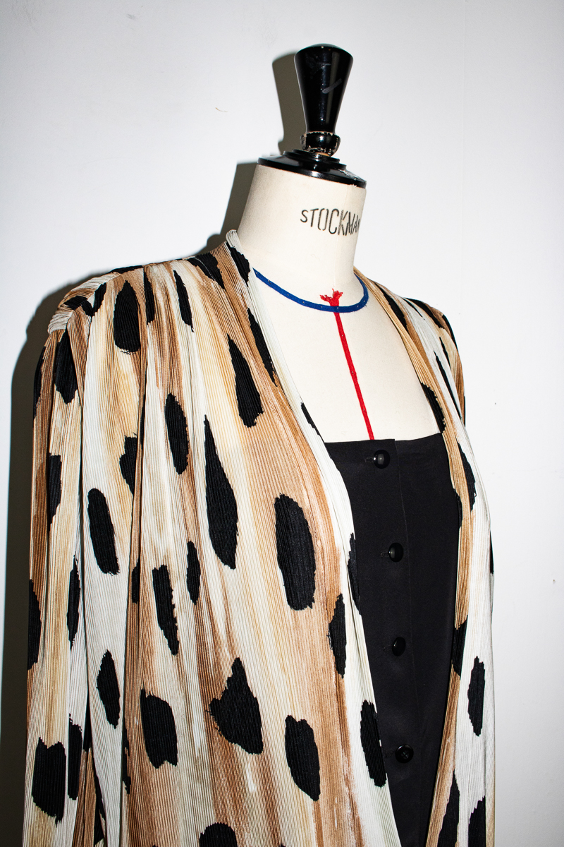 FELICITA-ROBE VINTAGE 80S PLISSÉE LÉOPARD 11