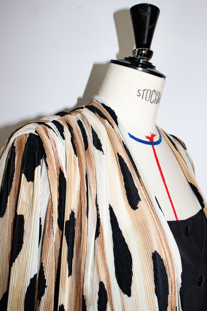FELICITA-ROBE VINTAGE 80S PLISSÉE LÉOPARD 14