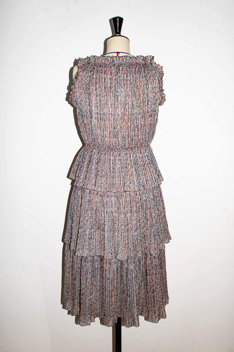FELICITA-ROBE VINTAGE 80S À VOLANTS ET FROUS FROUS-2