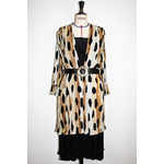 FELICITA-ROBE VINTAGE 80'S PLISSÉE LÉOPARD 15