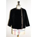 FELICITA-VESTE VINTAGE 60'S EN VELOURS NOIR-1