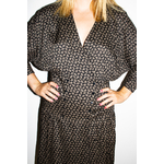 FELICITA-ROBE VINTAGE PORTEFEUILLE NOIRE MOTIF FEUILLES-9