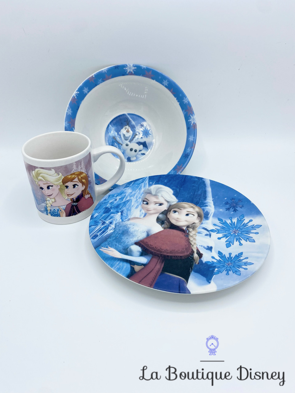 Ensemble Vaisselle La reine des neiges Disney assiette tasse et assiette  creuse Anna Elsa Olaf