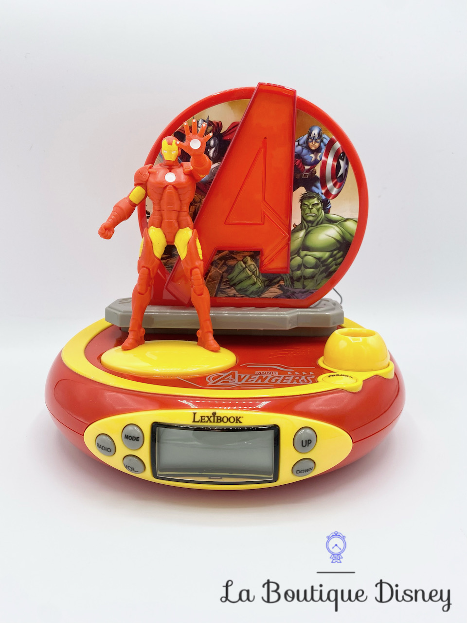 Radio Réveil Iron Man Avengers Marvel Lexibook Disney Projecteur rouge horloge