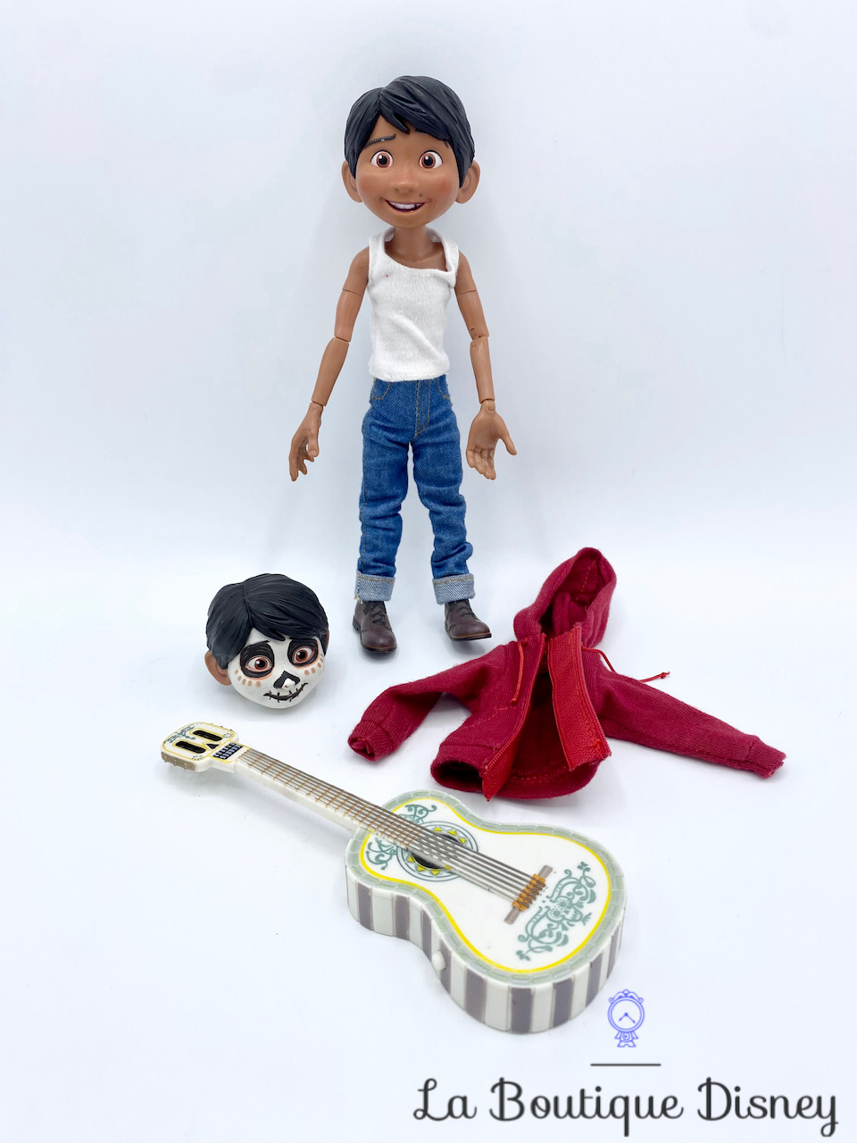 Figurine chantante Miguel Coco Disney Store poupée articulée guitare 20 cm