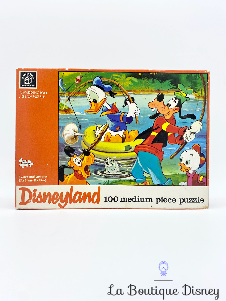 Puzzle 100 medium piece Disneyland Paris Donald Dingo Pluto pêche Disney vintage