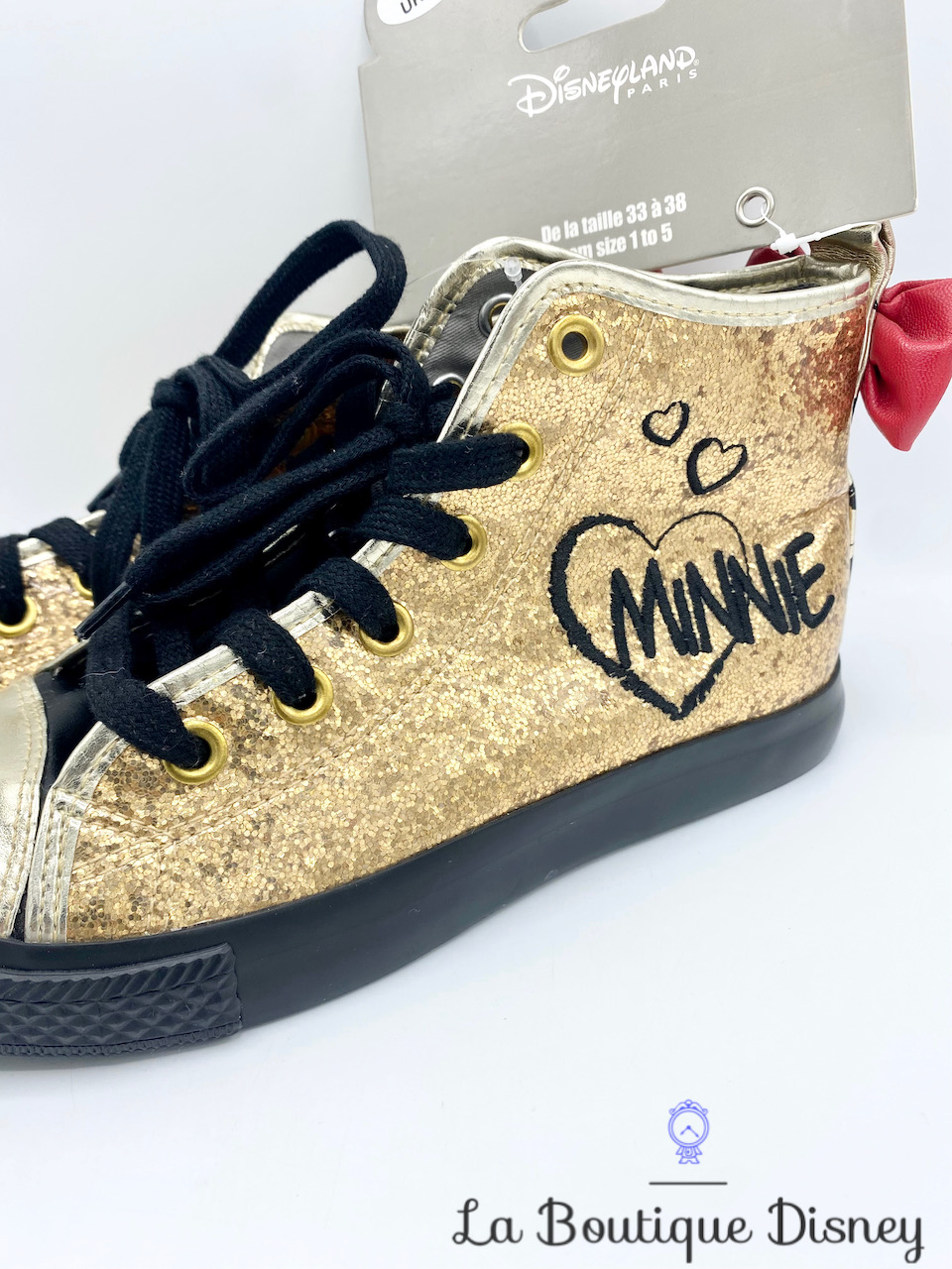 chaussures-baskets-minnie-mouse-disneyland-noeud-rouge-strass-pailettes-or-dorées-montantes-style-converse-0