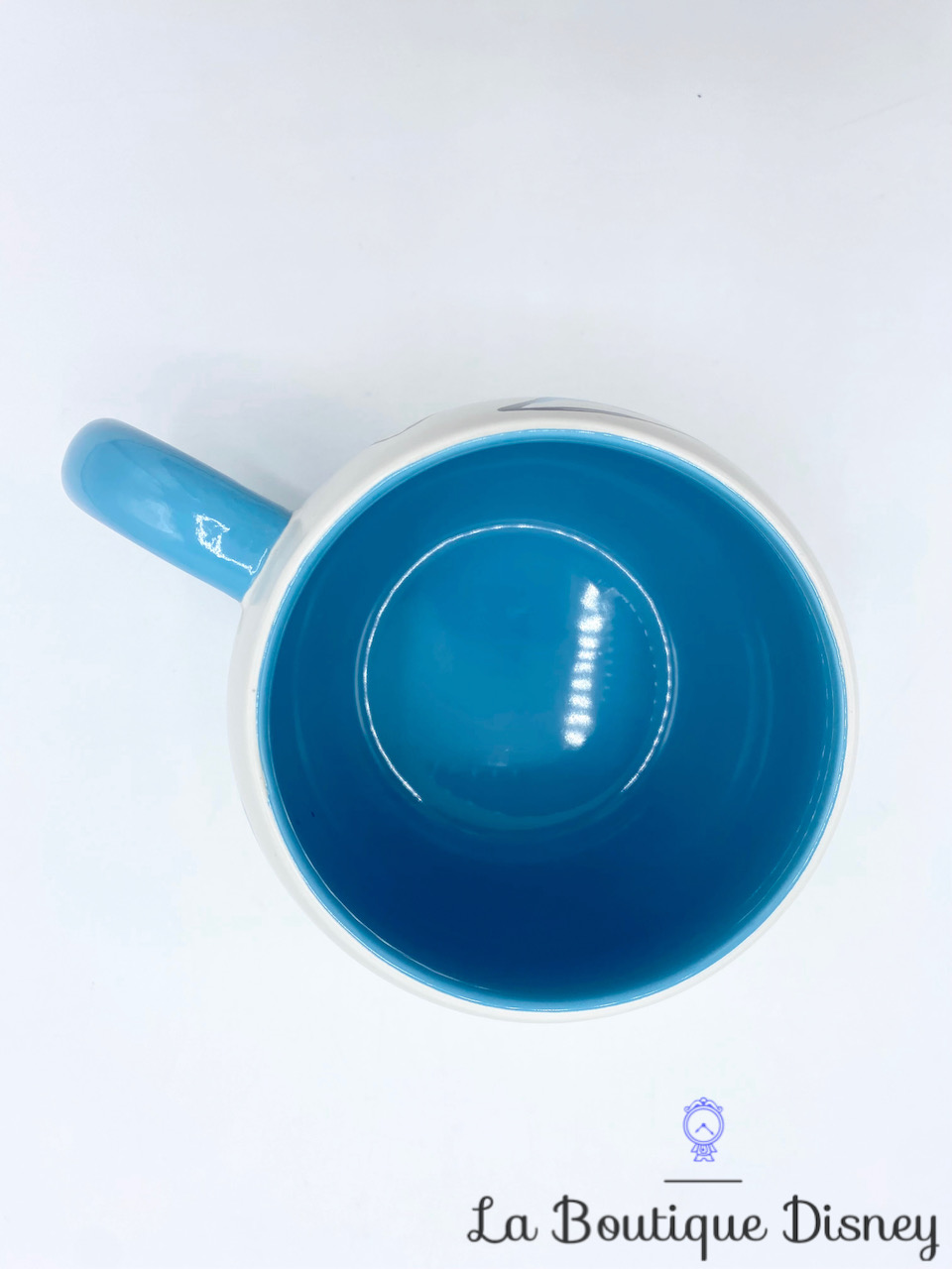 Tasse Stitch Disney Store mug Lilo et Stitch bleu blanc rond peinture dessin