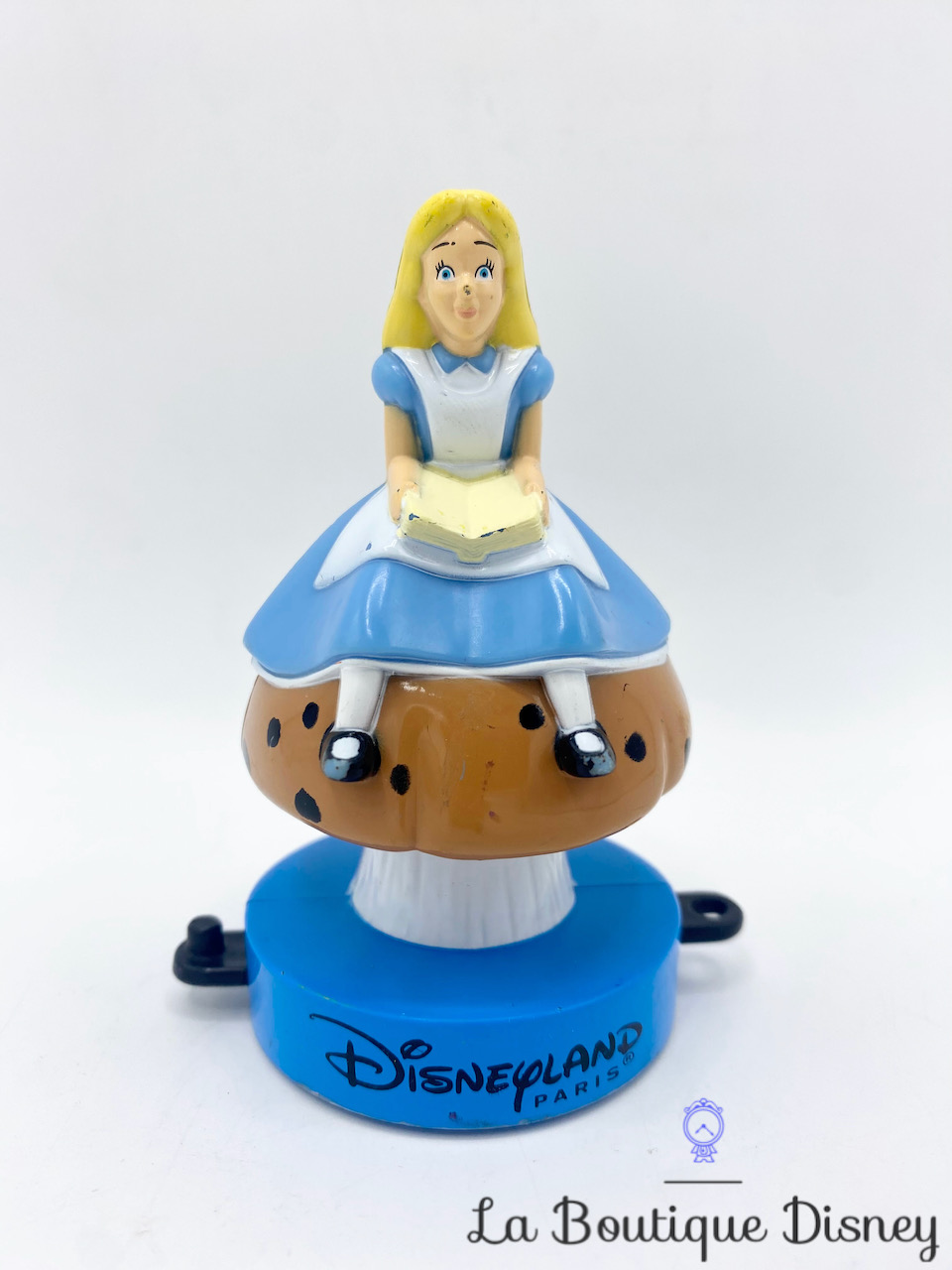 Figurine tampon Alice aux pays des Merveilles McDonald\'s Disneyland Paris Disney champignon plastique 1999