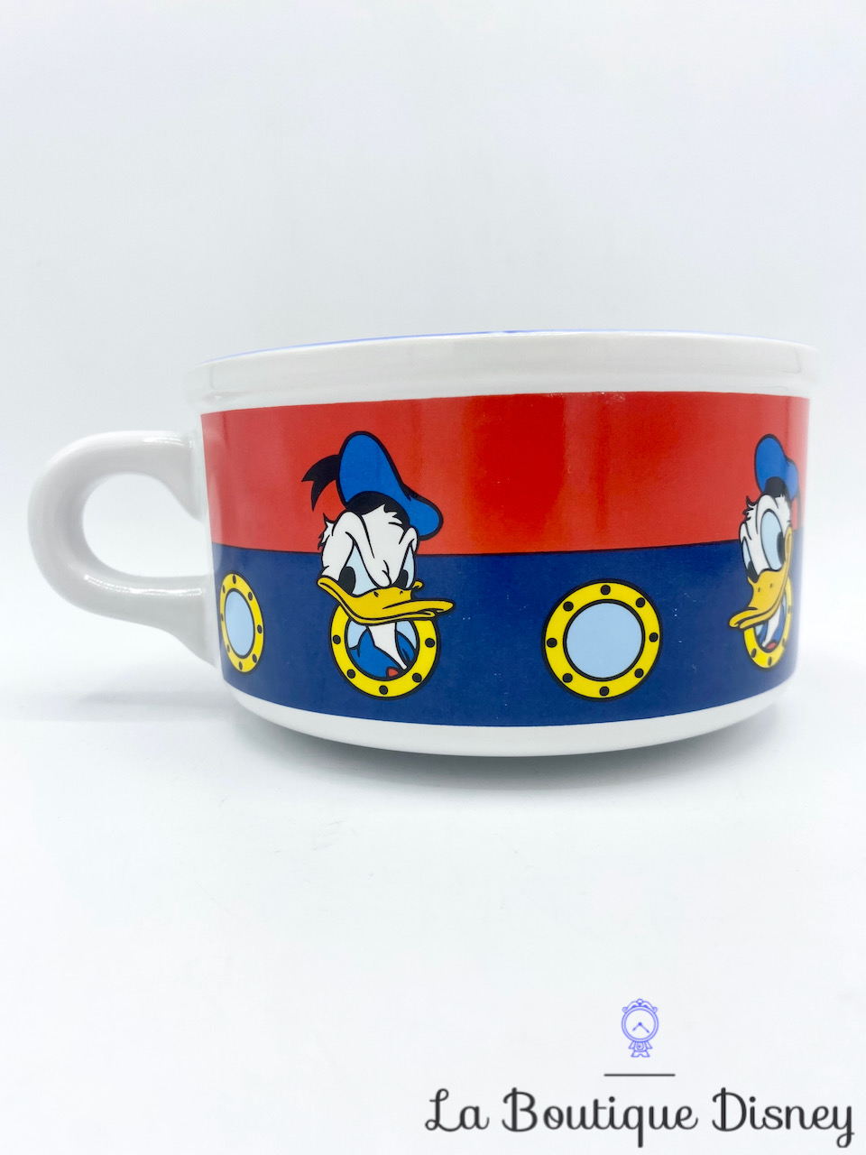 Bol Donald Duck Disney mug tasse hublot bleu rouge canard