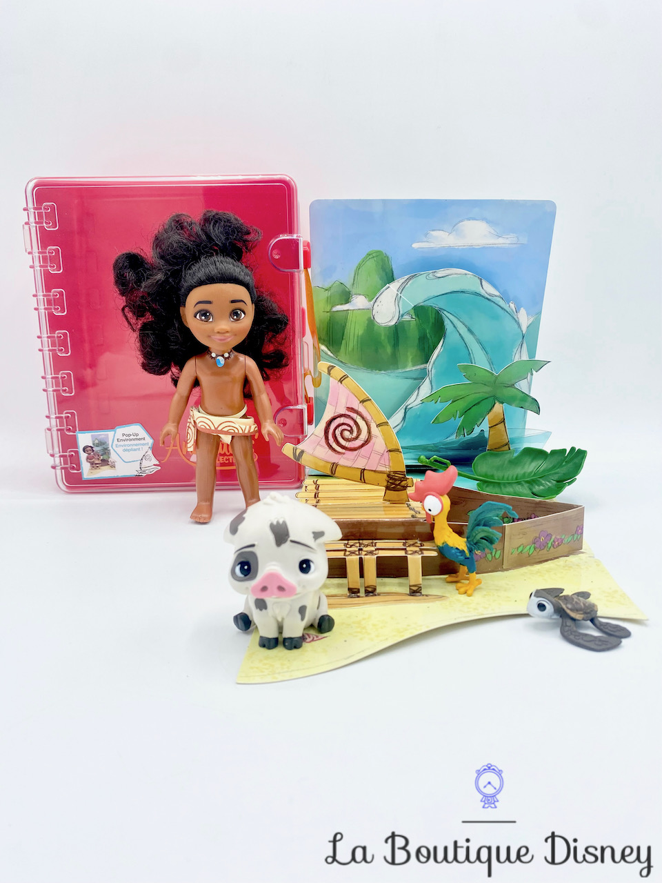 Ensemble de jeu Coffret Mini Poupée Vaiana Animators Collection Disney  Store Pop Up Environnement valise