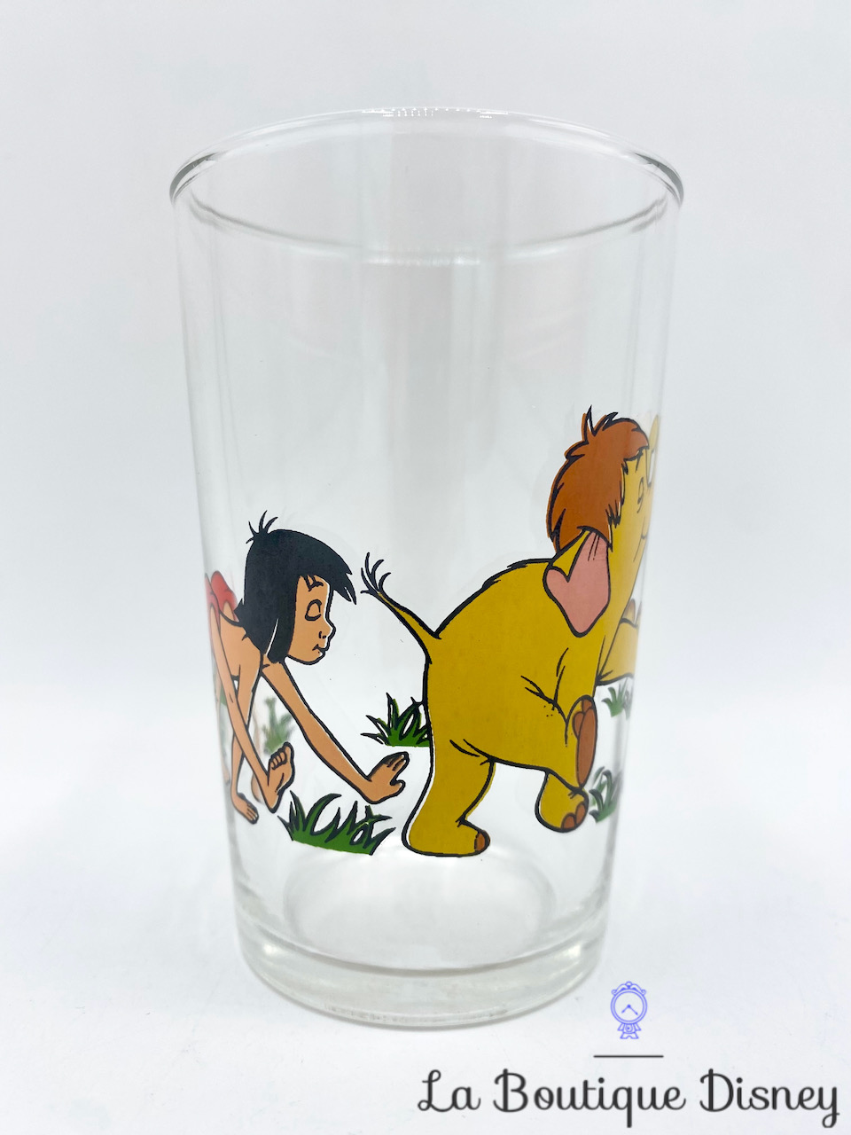 verre-mowgli-éléphant-le-livre-de-la-jungle-disney-moutarde-vintage-1