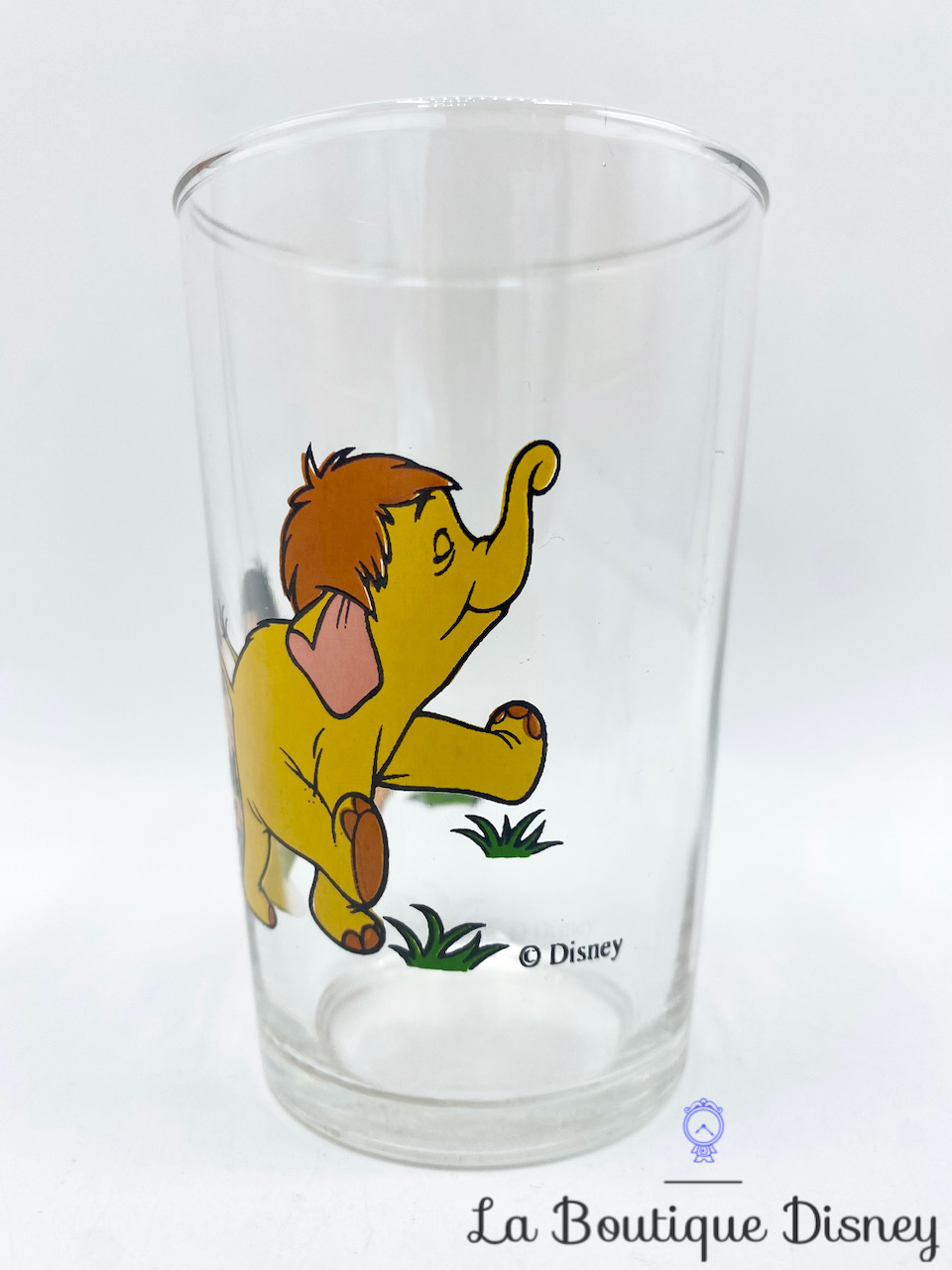 verre-mowgli-éléphant-le-livre-de-la-jungle-disney-moutarde-vintage-0