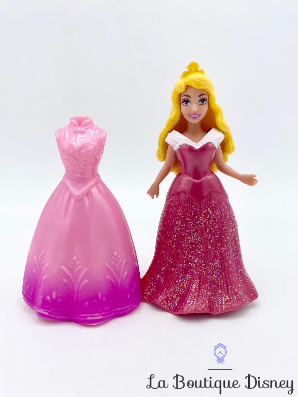 Figurine Magiclip Aurore La belle au bois dormant Disney Mattel polly clip robes rose