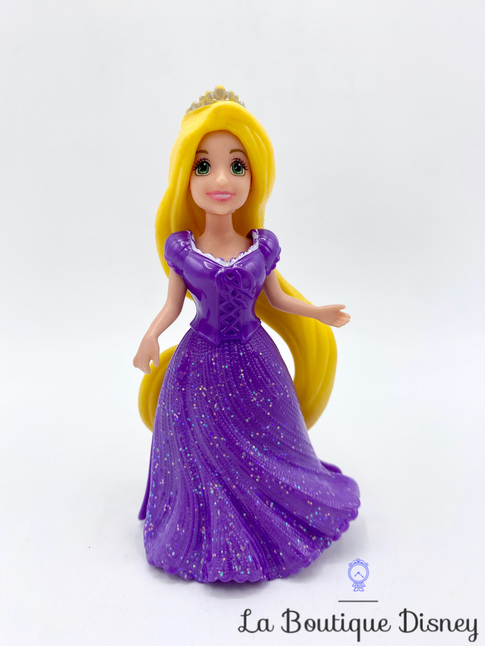 Figurine Magiclip Raiponce Disney Mattel polly clip robe violette