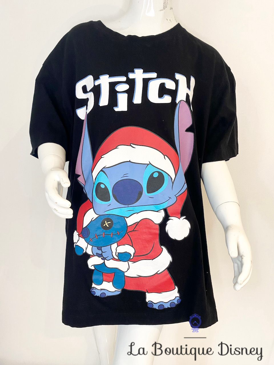 Tee shirt Stitch Noël Disney Undiz Lilo et Stitch taille L noir