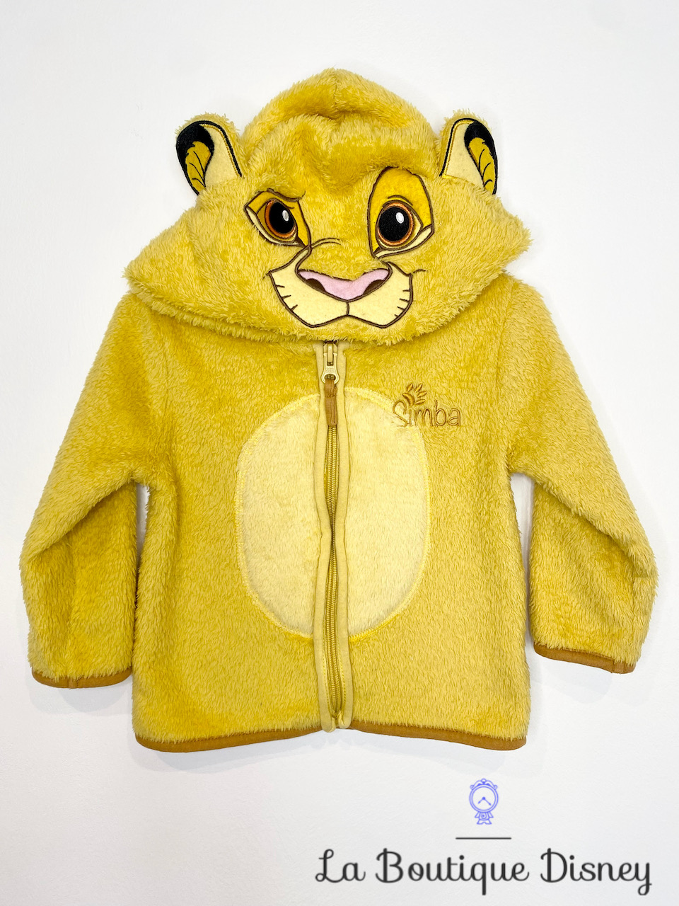 Veste polaire Simba Le roi lion Disneyland Paris Disney taille 12 mois capuche jaune
