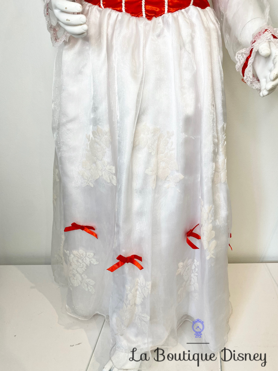 déguisement-mary-poppins-disneyland-disney-taille-12-ans-robe-blanche-dentelle-rouge-2