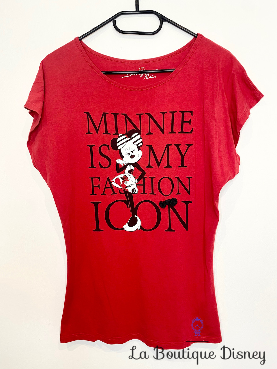 Tee shirt Minnie Is my fashion Icon Disneyland Paris Disney taille S mode rouge