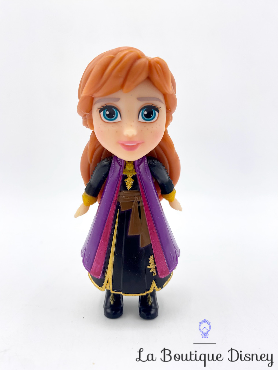 Figurine Mini Poupée Princesse Anna La Reine des Neiges 2 Disney Jakks Pacific robe noire violet 8 cm