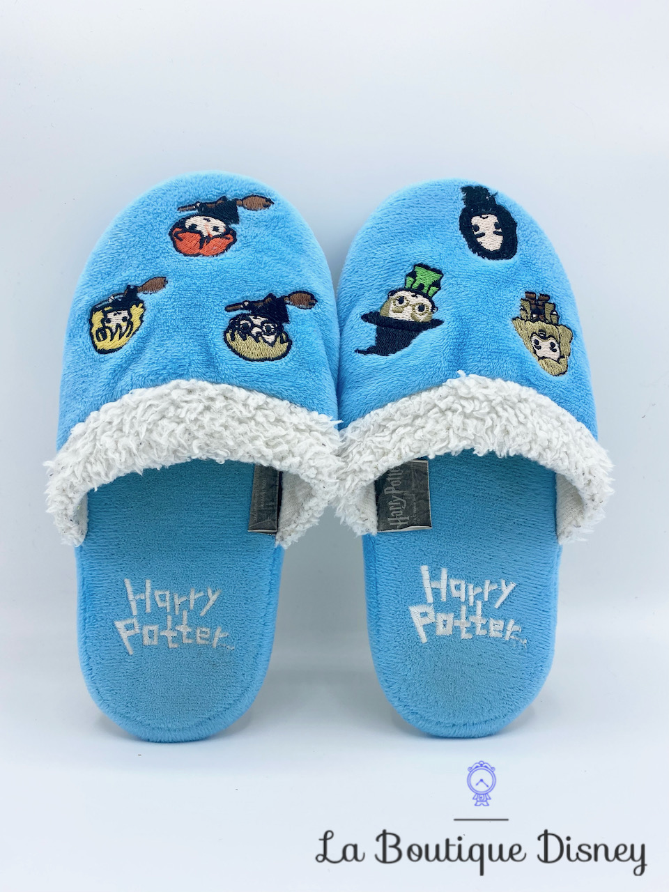 Chaussons Harry Potter taille 34-35 bleu pantoufles kawaii Harry Hermione Ron Hagrid Rogue Minerva