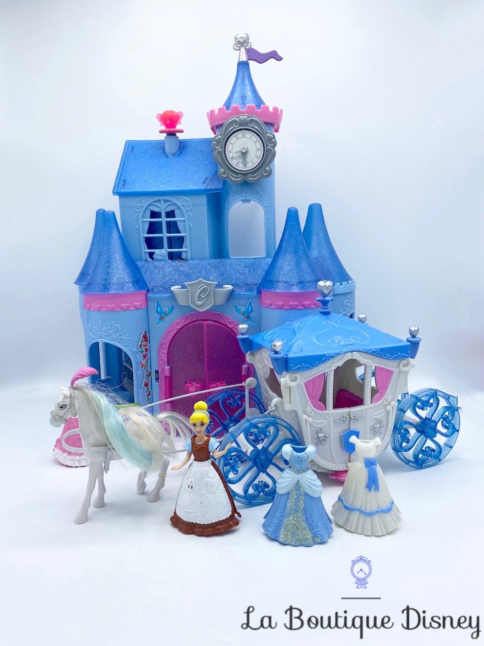 Château Magiclip Cendrillon Fairytale Castle Disney Princess Mattel Carrosse figurine polly clip