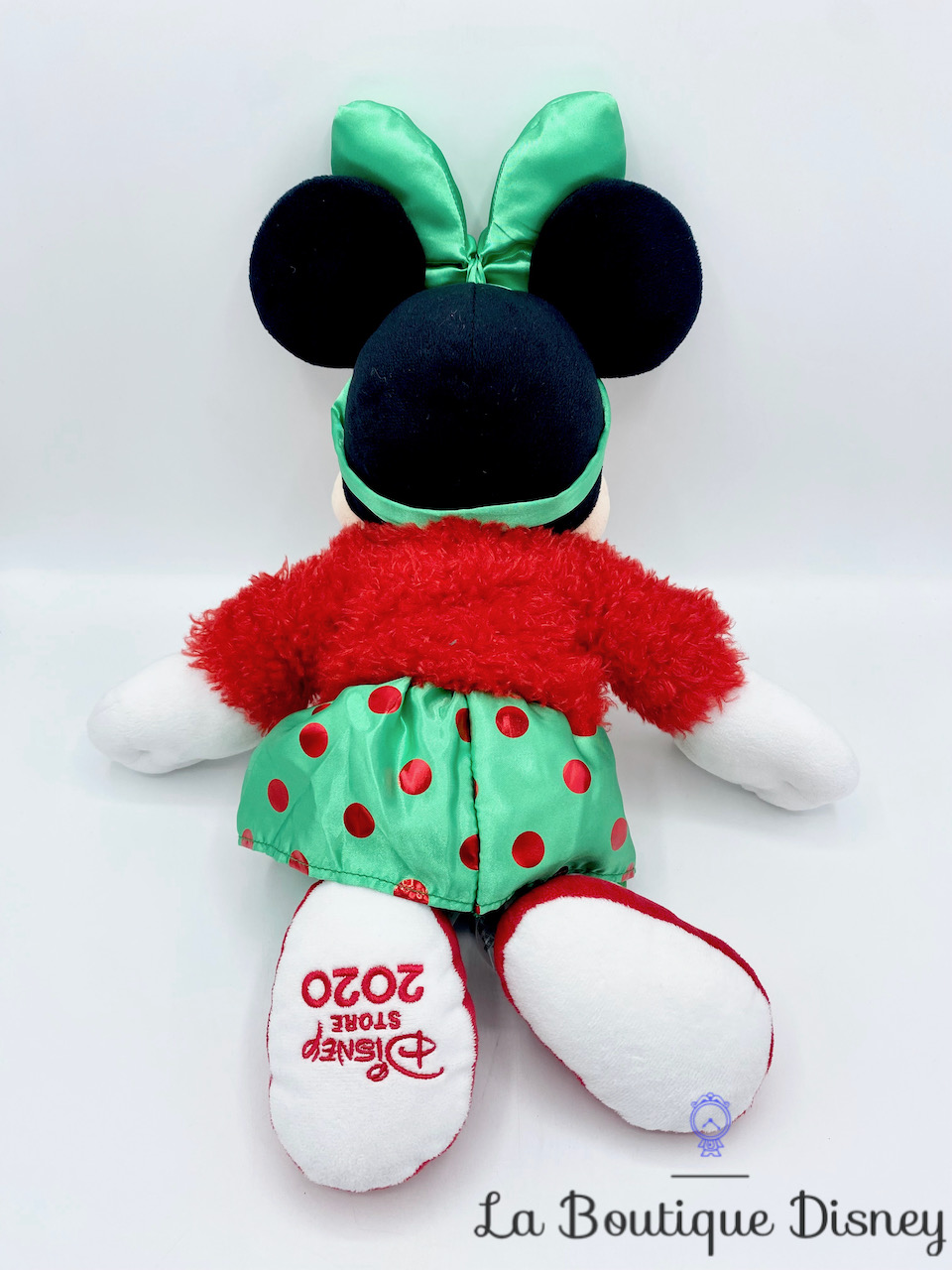 Peluche Minnie Mouse Disney Store 2012 robe rouge ailes 44 cm