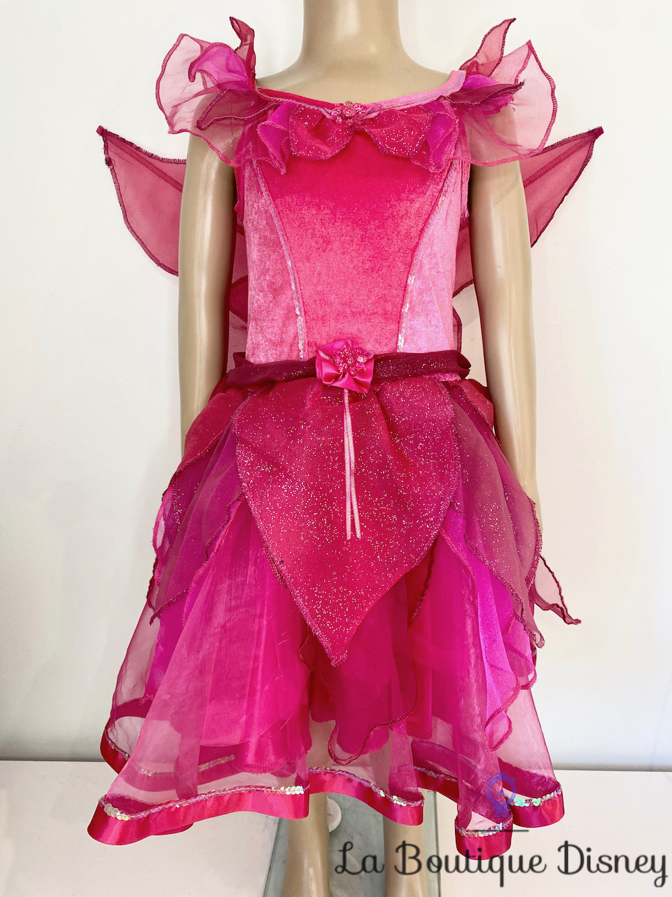 Déguisement Fée Roselia Disney Store Exclusive taille 5-6 ans Fée Clochette robe rose ailes