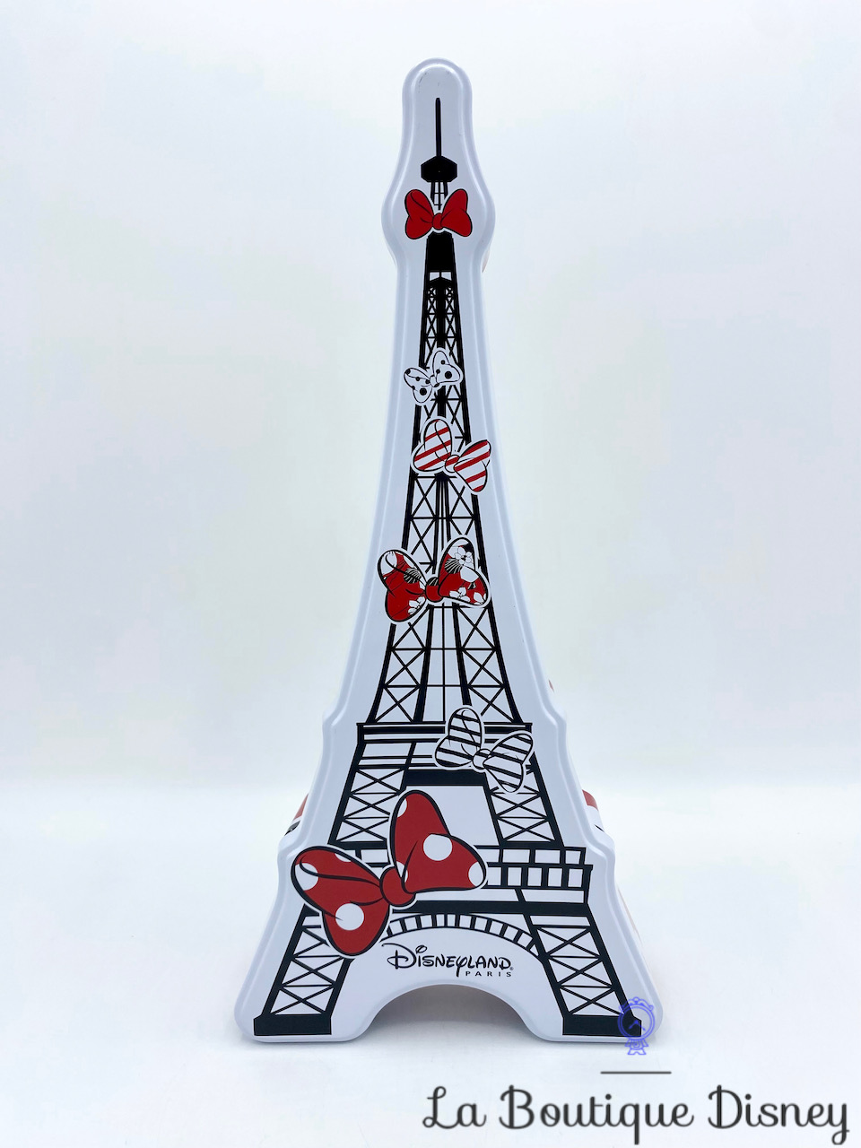 Boite métal Tour Eiffel Disneyland Paris Disney blanc noir rouge