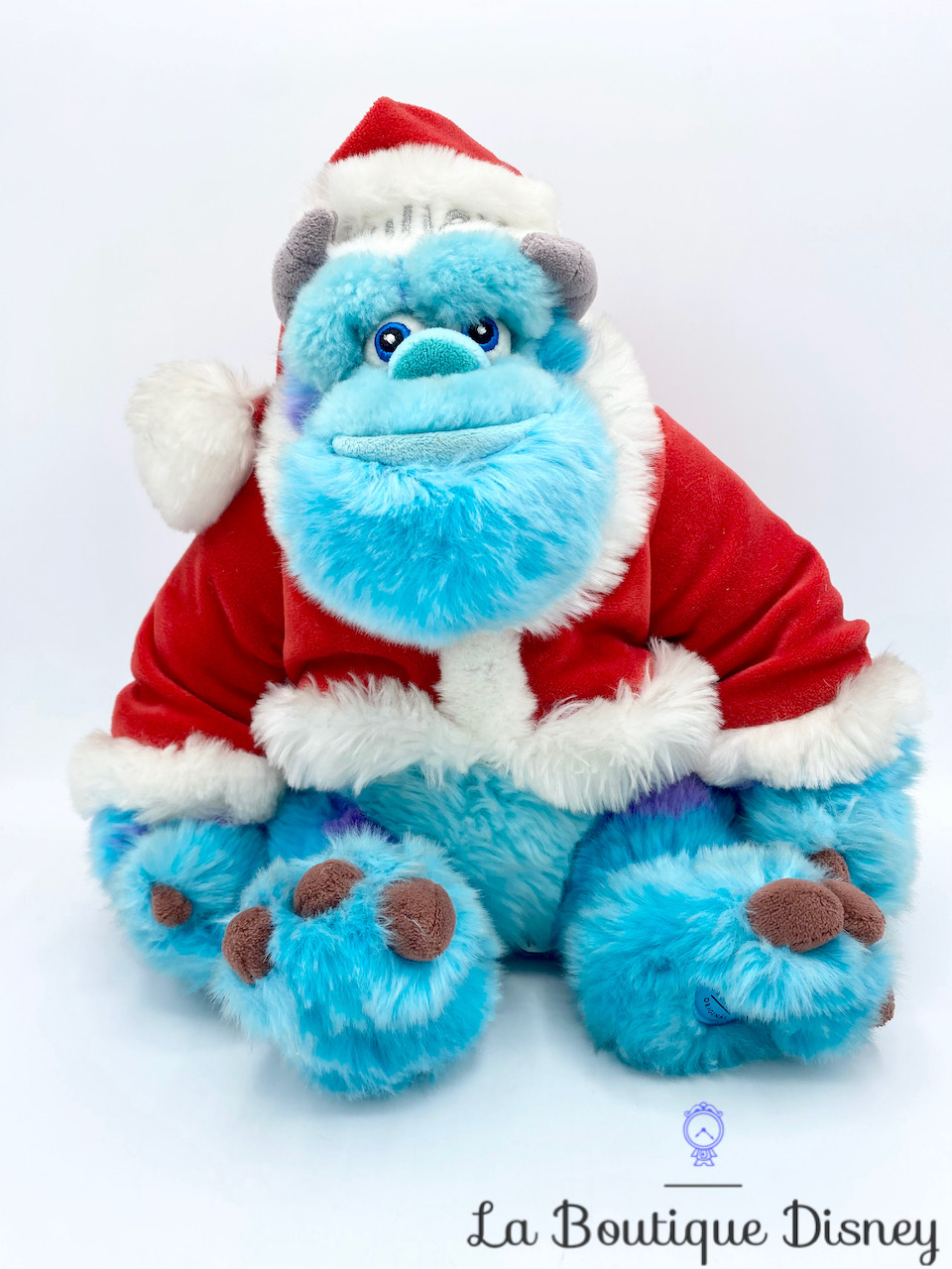Peluche Sulli Père Noël Disney Store Exclusive Monstres et Cie monstre bleu violet Sully 33 cm