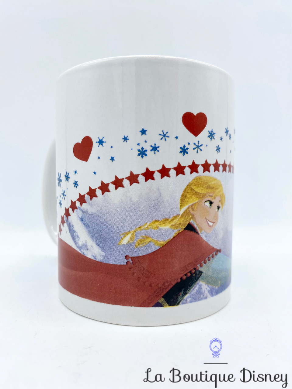 Tasse Anna Elsa La reine des neiges Disney mug Personality Products coeur blanc