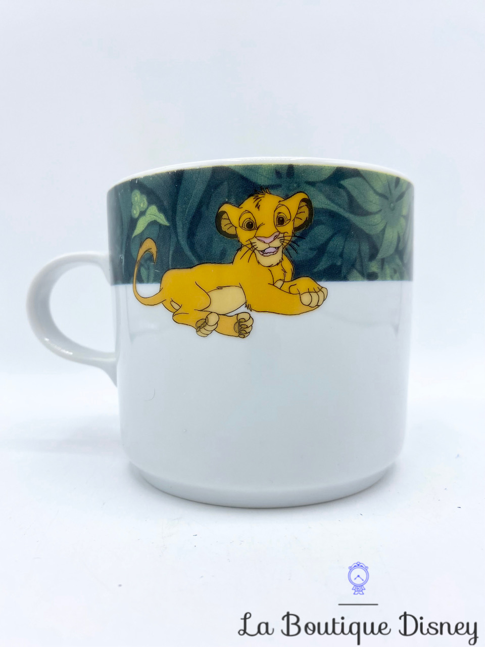 Tasse Simba Timon Le roi lion Disney mug Tables et Couleurs porcelaine blanc vert