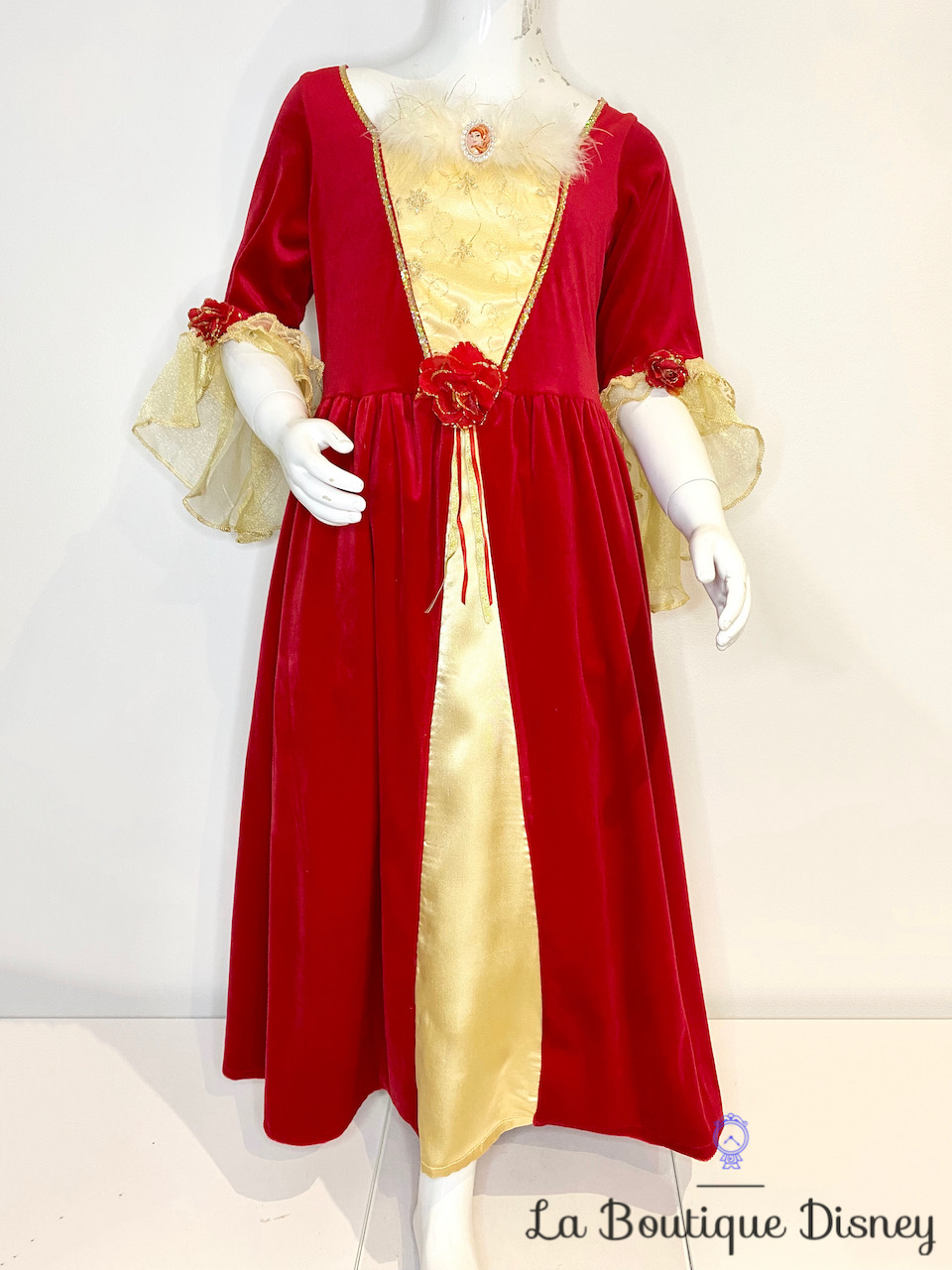 Déguisement Belle La belle et la bête Disney Store taille 9-10 ans robe  velours rouge