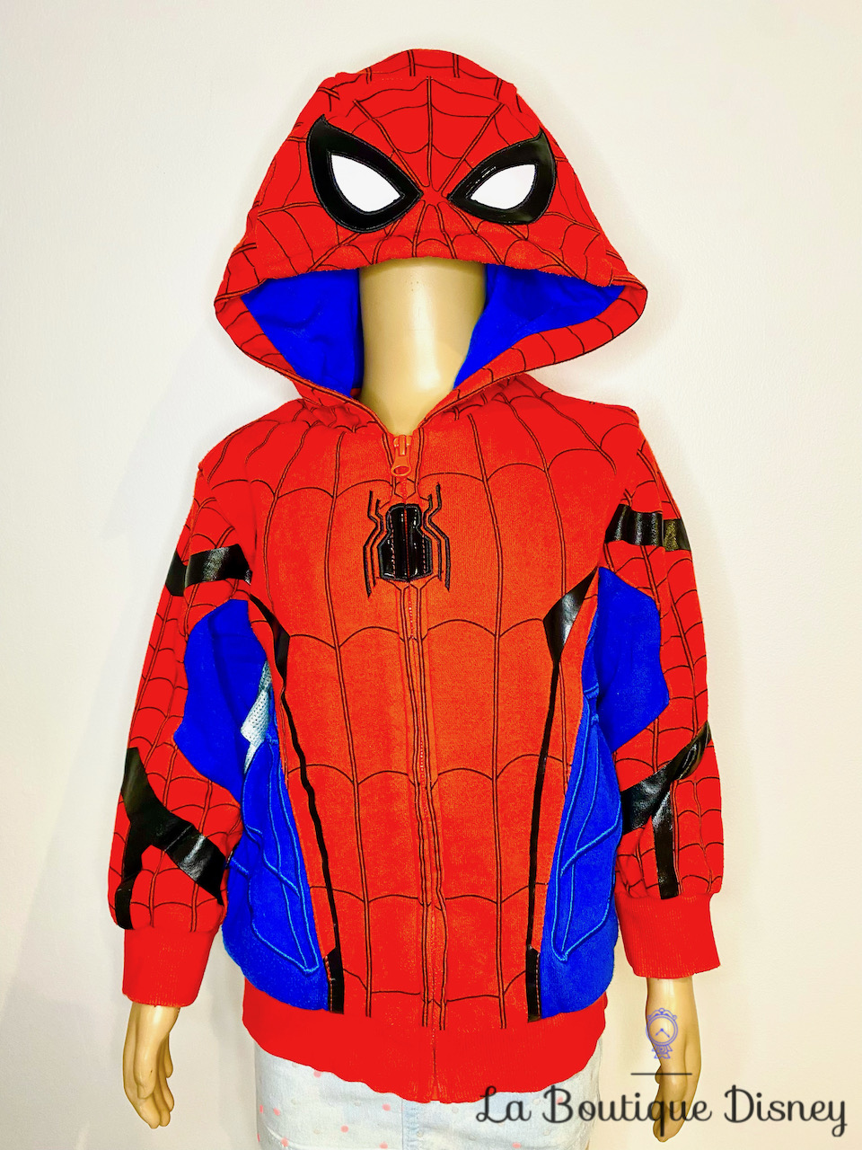 Veste Spiderman Marvel Disney Store taille 4 ans araignée bleu rouge toile