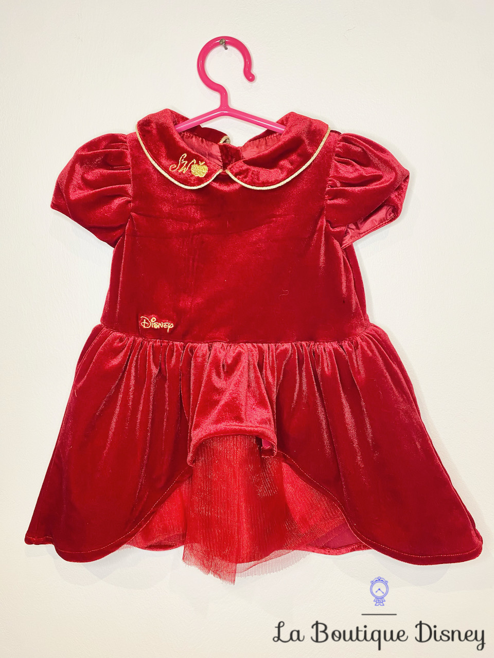 Robe Blanche Neige Disney taille 3-6 mois rouge velours pomme SW