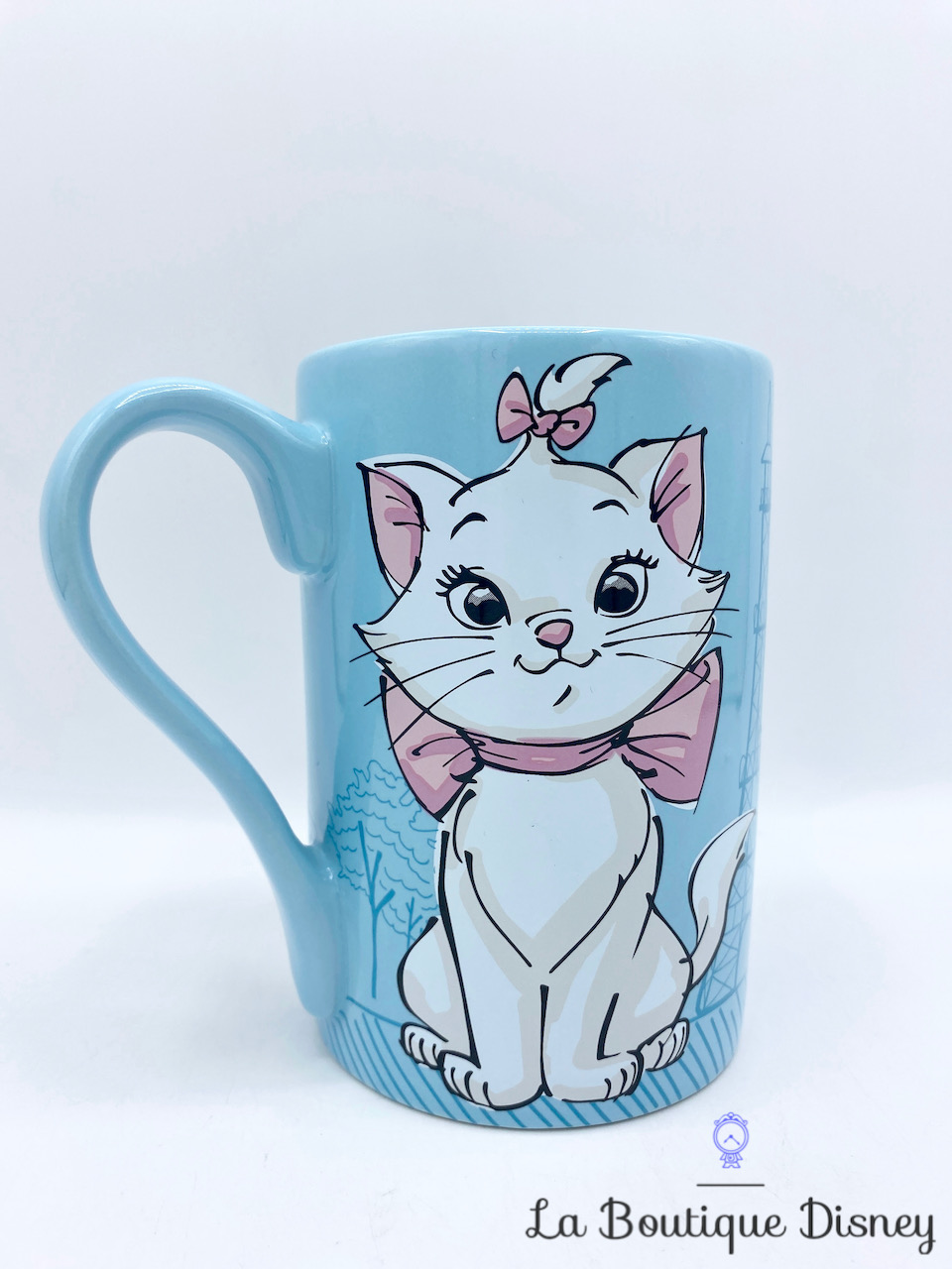 Tasse Marie Les Aristochats Disney Parks mug chat blanc Tour Eiffel bleu