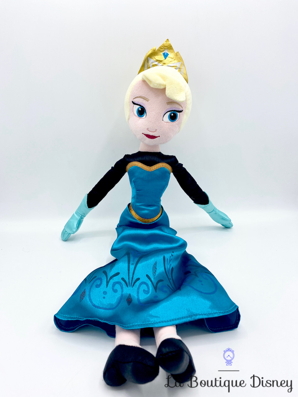Poupée chiffon Elsa Couronnement La reine des neiges Disney Store 2014 peluche hiver 53 cm