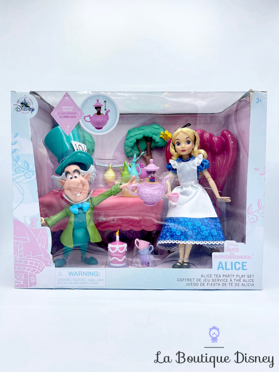 Coffret de jeu Poupée Service à thé Alice au Pays des Merveilles Disney Store Chapelier Fou