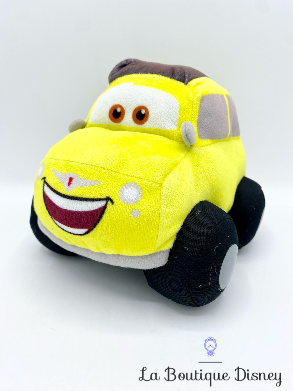 Peluche Luigi Cars Disney Pixar Nicotoy voiture jaune italienne 18 cm