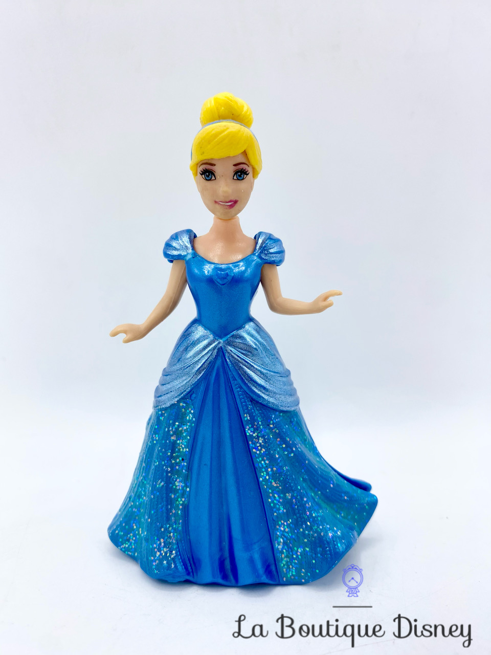 Figurine Magiclip Cendrillon Disney Mattel polly clip princesse robe bleu