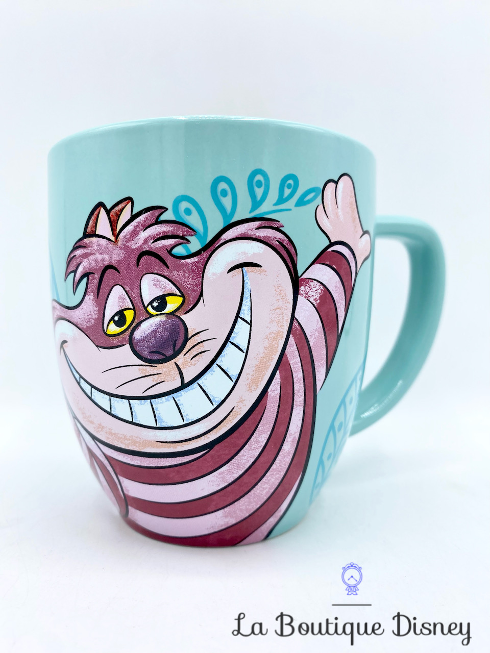 Tasse Chat Cheshire Alice au pays des merveilles Disney Parks mug Cat rose rayures
