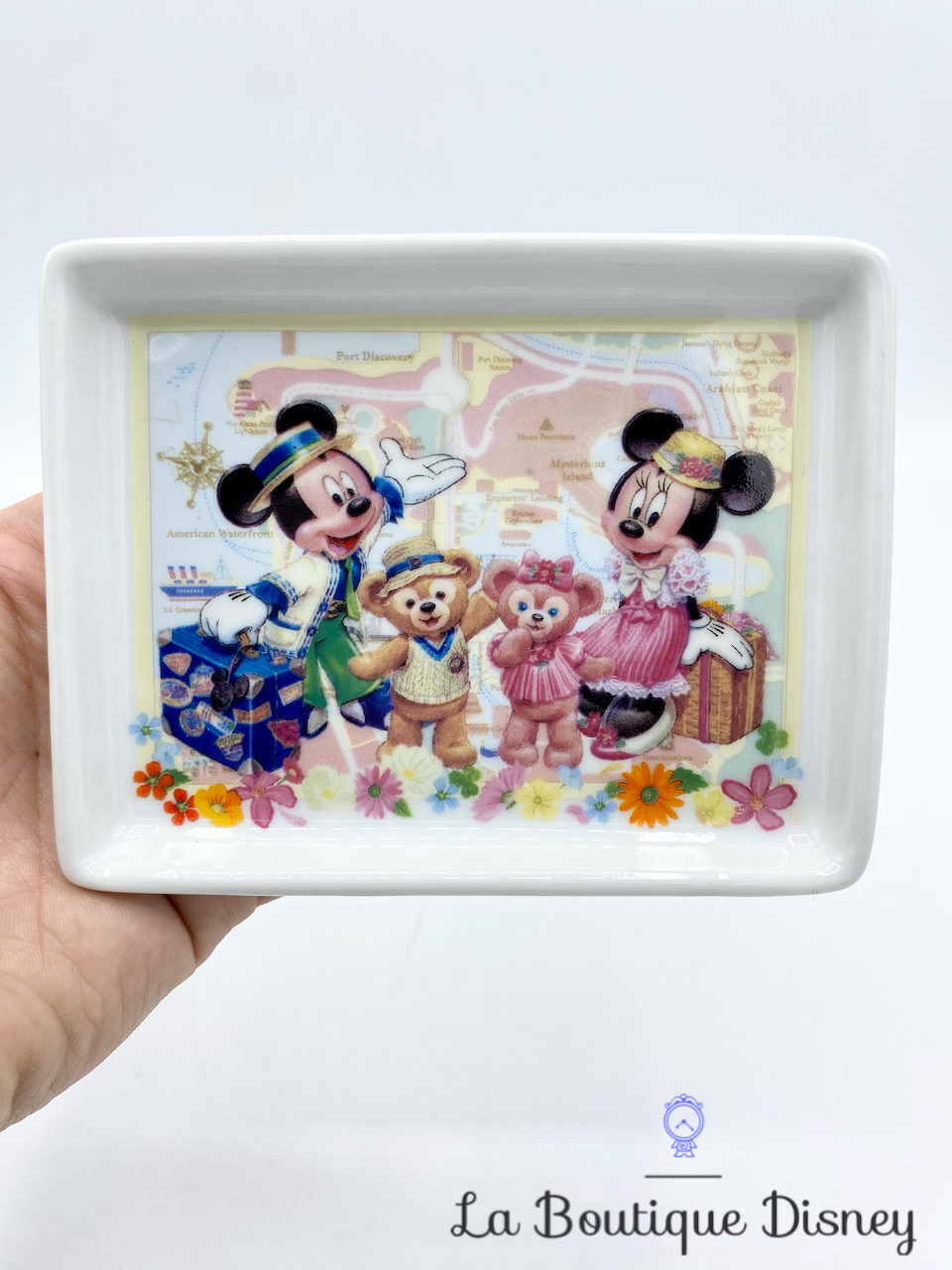 Vide Poche Mickey Minnie Duffy ShellieMay Tokyo Disney Sea céramique carte voyage
