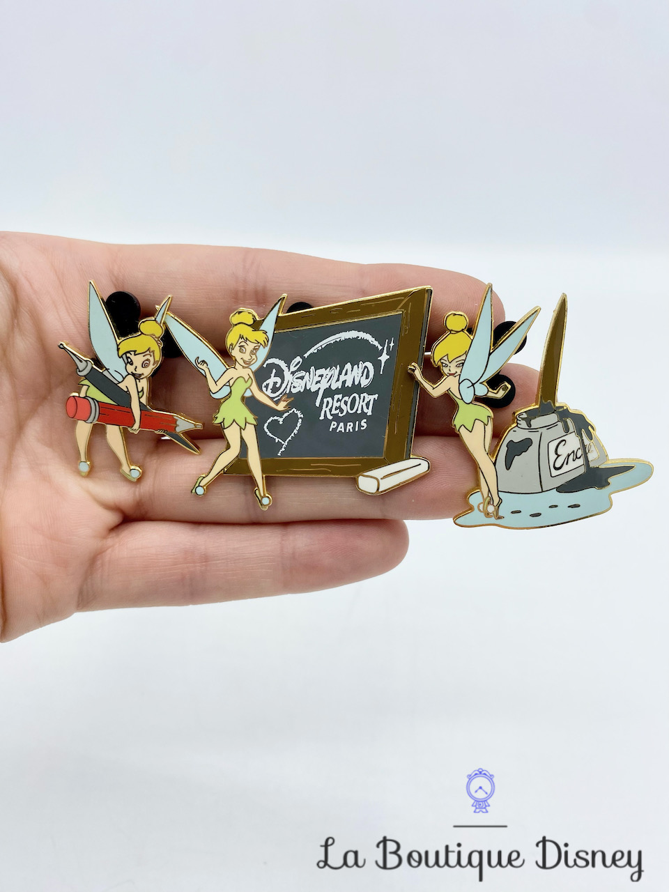 Pin Set Fée Rentrée des Classes Opening Edition Disneyland Paris Tinker Bell Back to School Set 2004 31862