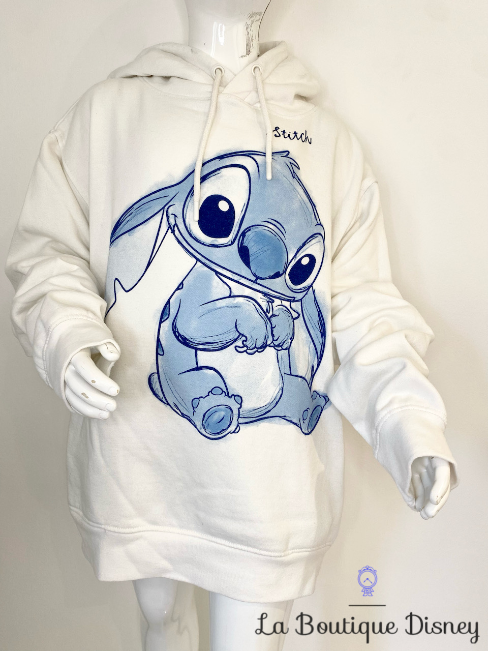 Sweat Stitch Disney taille XS 34-36 blanc capuche - Vêtements