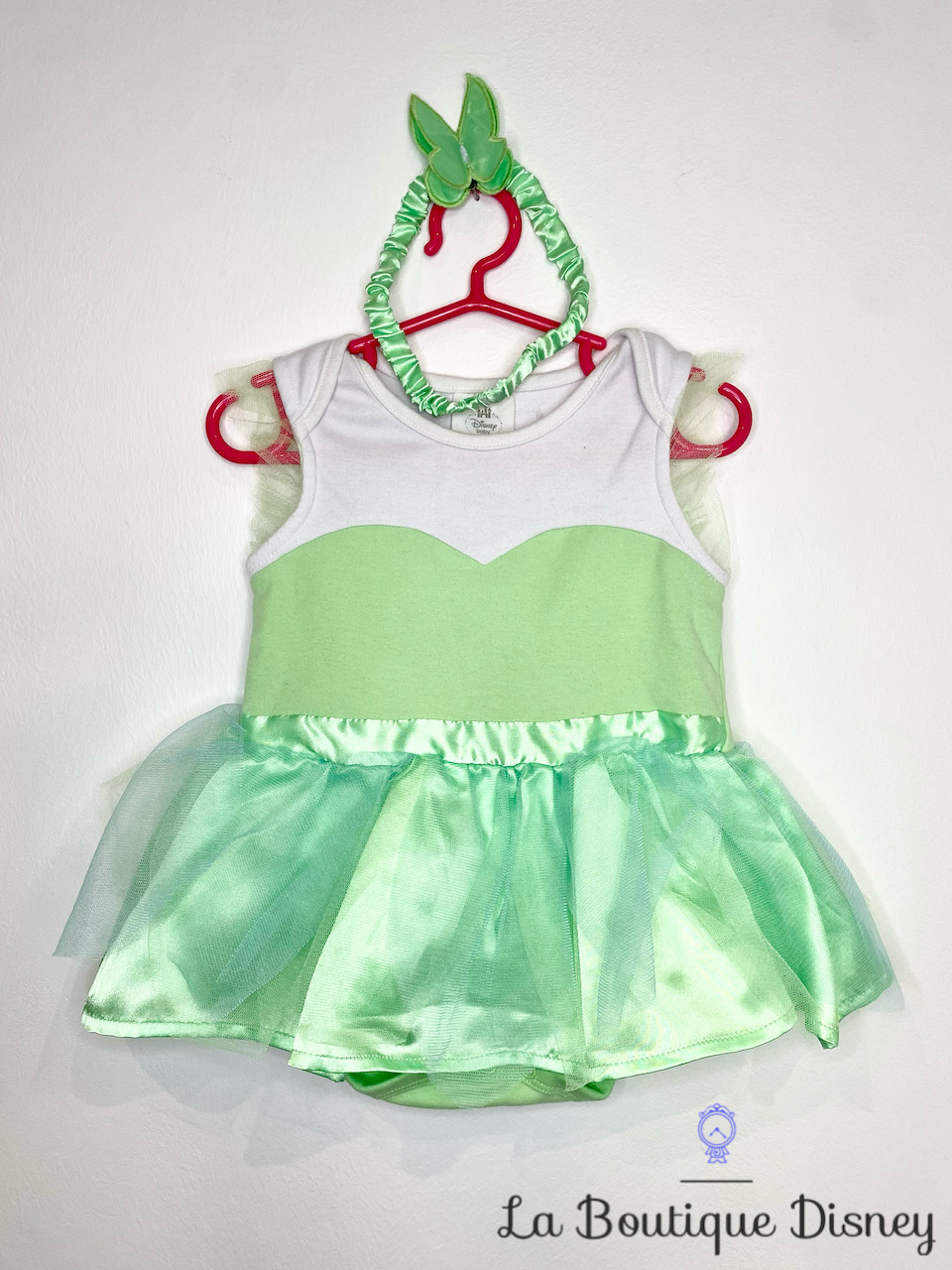 Body Déguisement Fée Clochette Disney Baby by Disney Store taille 18-24 mois Peter Pan blanc vert