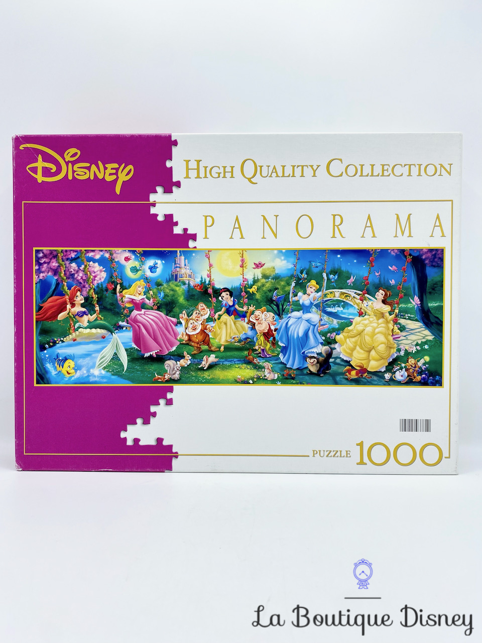 Puzzle Panorama 1000 Pièces Swinging Princess Disney Clementoni N°93782 Aurore Cendrillon Blanche Neige Belle Ariel Balancoires