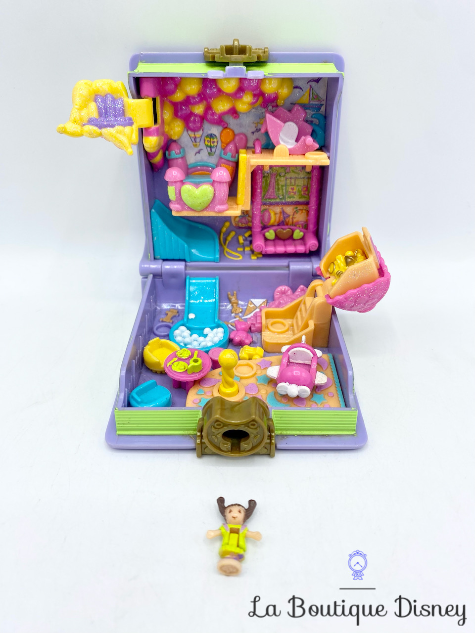 Polly Pocket Bluebird 1996 Polly\'s Toy Land Enchanted Storybooks Livre violet Jouets RARE