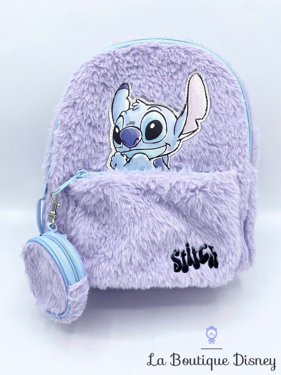 Sac à dos Stitch Disney Primark fourrure violet bleu porte monnaie